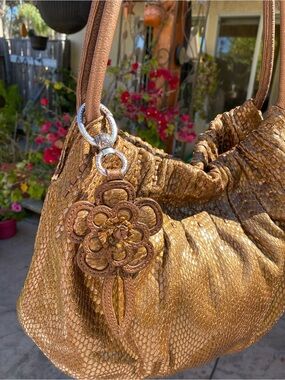 Brighton hobo bag with flower charm